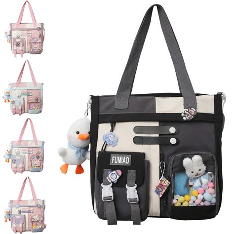 School Girls Messenger Bags School Bags Multi Pockets New Kawaii Shoulder Cute For Teenage Girls ...