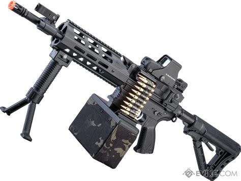 G&G CM16 LMG Airsoft AEG Light Machine Gun (Color: Stealth), Airsoft ...