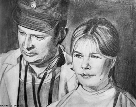 Majors Frank Burns and Margaret Houlihan 4077th M*A*S*H, graphite ...