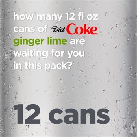 Diet Coke Ginger Lime Diet Soda Pop No Sugar Added Zero Calorie Soda ...