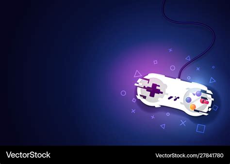 Video game console joystick retro gaming concept Vector Image