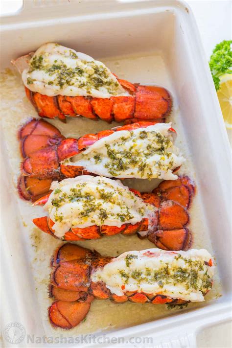 Lobster Tails Recipe with Garlic Lemon Butter - NatashasKitchen.com