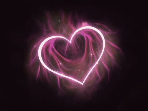 Download Love Nebula Purple Artistic Heart HD Wallpaper