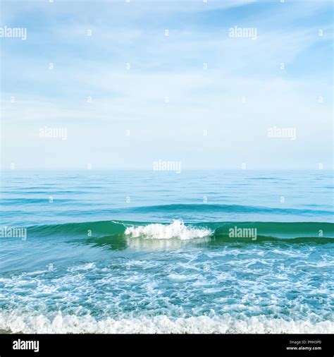 Blue sea water with waves Stock Photo - Alamy