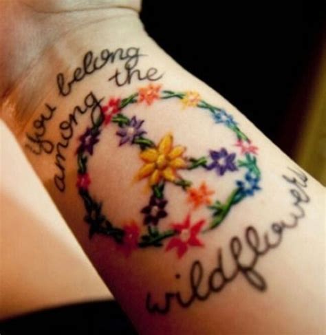 Hippie Tattoo On Tumblr | Peace tattoos, Peace sign tattoos, Hippie tattoo