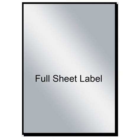 Mr-Label Extra Large Full A4 Sheet Matte Silver Label Adhesive Labels – Scratchproof Waterproof ...