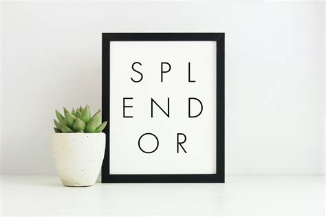 Splendor Art Splendor PRINTABLE Art INSTANT DOWNLOAD Wall - Etsy