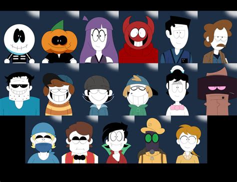 Spooky Month Characters Fanart by kjshajak on DeviantArt