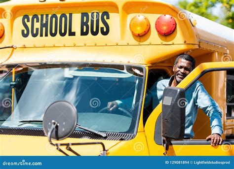 Handsome Senior School Bus Driver Looking Stock Photo - Image of ...