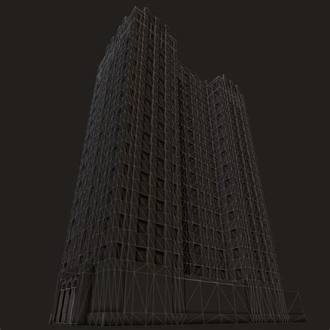 Detroit Abandoned Skyscraper - 3D Model by Kanistra Studio