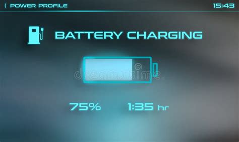 Battery Charging Interface for Car Computer Screen Stock Illustration - Illustration of recharge ...