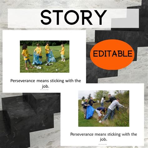 Perseverance Social Story and Activities EDITABLE • Special Needs for ...