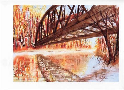 Railroad Trestle Bridge Painting by Sandra Stone - Fine Art America