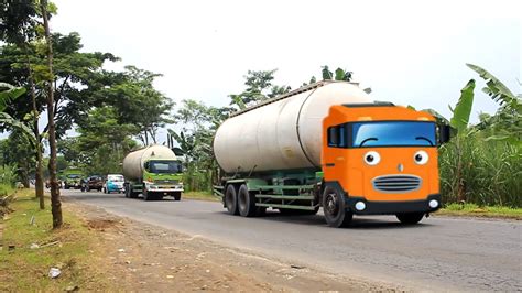 truk tangki mirip chris, max, frank, tayo the little bus dan teman ...