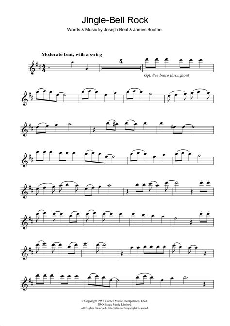 Easy Jingle Bells Clarinet Sheet Music