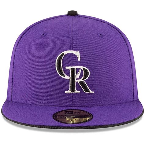 New Era Colorado Rockies Purple On-Field 59Fifty Fitted Hat