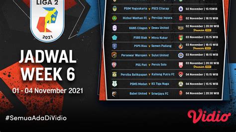 Yuk Tonton di Vidio Live Streaming Liga 2, Rabu 3 November: PSBS Vs ...