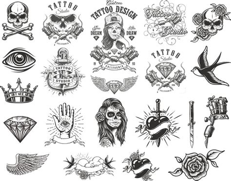 Tattoo Compositions Pack Free Vector cdr Download - 3axis.co