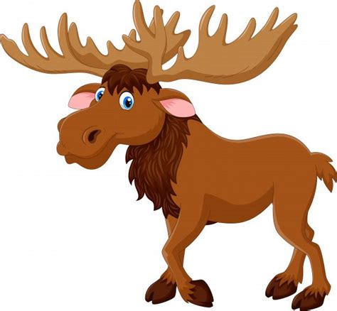 Happy Moose Cartoon in 2020 | Moose cartoon, Cartoon illustration, Moose clipart