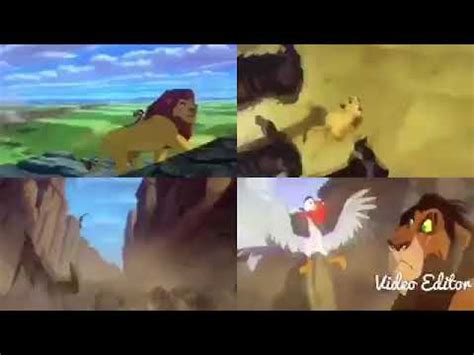 Lion king the stampede and Mufasa’s death colorful collage fast - YouTube