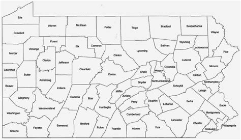 Printable Pennsylvania County Map | Ruby Printable Map