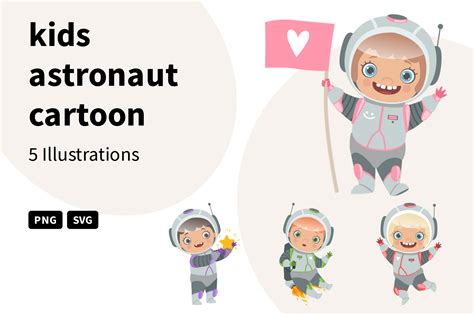 Premium Kids Astronaut Illustration pack from People Illustrations