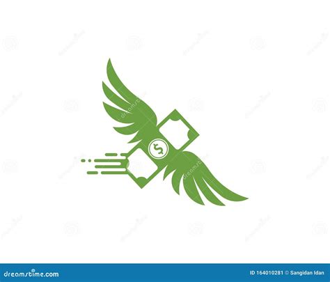 Money Wings Logo Icon Vector Illustration Stock Vector - Illustration of financial, business ...