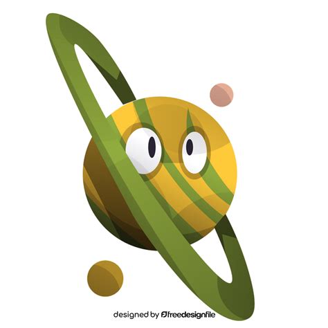 Cartoon saturn surprised clipart vector free download