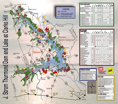 Clarks Hill Lake Topographic Map - Daffie Constancy