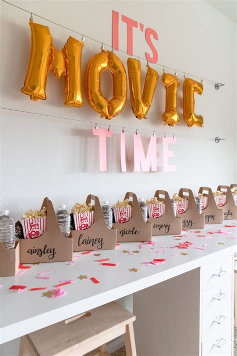 Movie Themed Birthday Party | Birthday party for teens, Sleepover ...