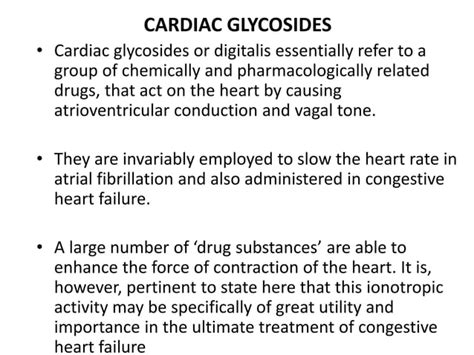 Cardiac glycosides final | PPT