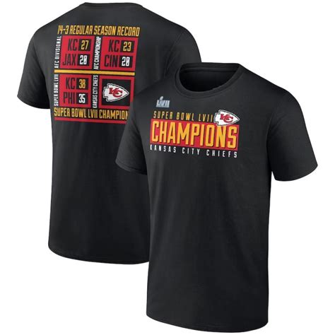 Kansas City Chiefs - Super Bowl LVII Champions Scoreboard Showcase T-Shirt - Ellieshirt