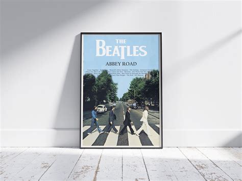 The Beatles Poster Abbey Road Poster Abbey Road Tracklist | Etsy