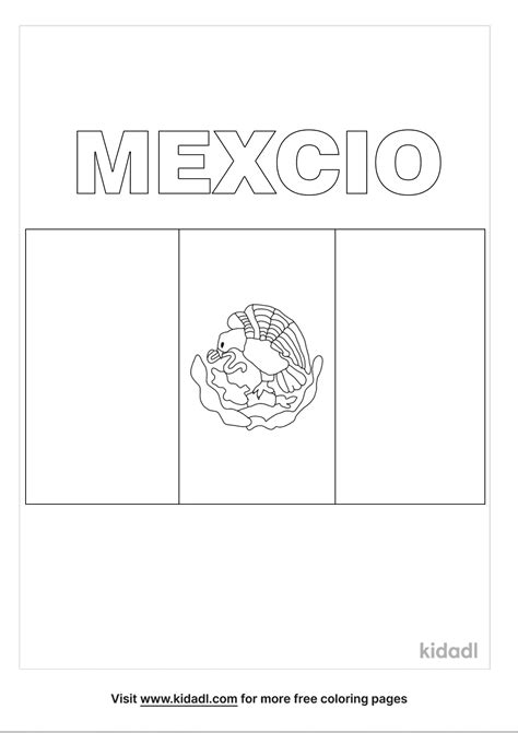 Mexican Flag Coloring Page