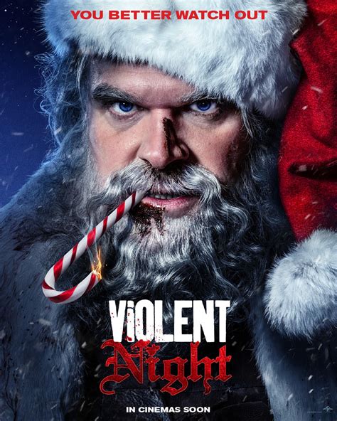 Marvel Star David Harbour Revealed as Santa Claus in First Violent Night Poster