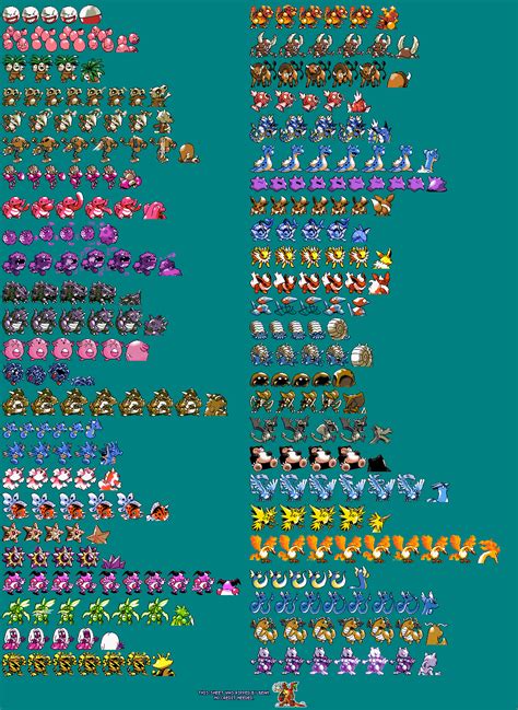 The Spriters Resource - Full Sheet View - Pokémon Crystal - Pokémon ...