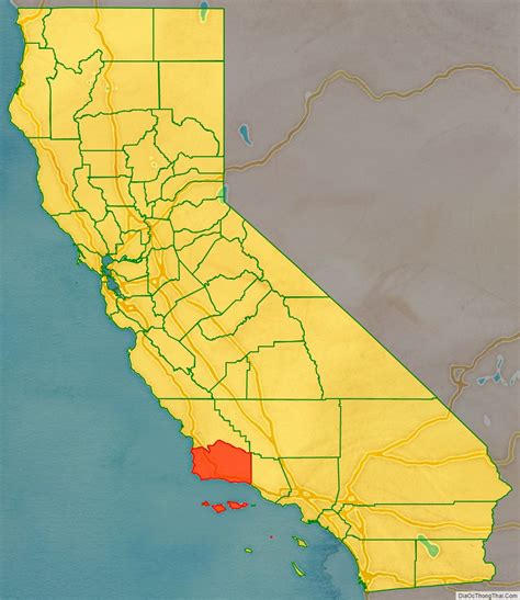 Map of Santa Barbara County, California