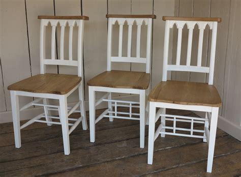 Reclaimed Painted Wooden Chapel & Church Chairs