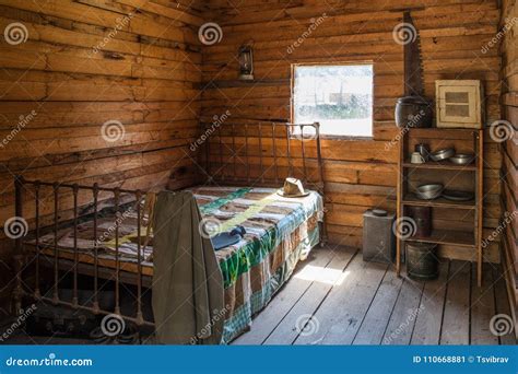 Vintage Lumberjack Cabin Interior. Stock Image - Image of rural ...