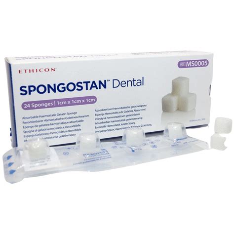 Ethicon Spongostan Dental Absorbable Hemostatic Gelatin Sponge 24/Box – John Dental Supplies Inc