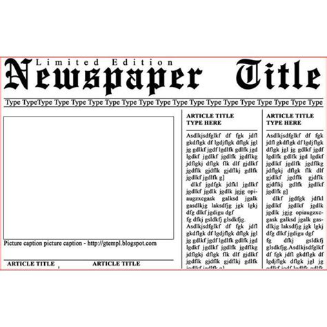 Free newspaper layout template for word - loudvar