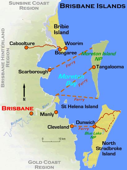 Brisbane Islands Regional Map QLD