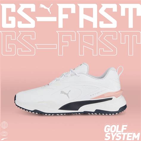 PUMA Golf Shoes - GS-Fast - White - Flamingo Pink 2023