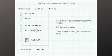 Brachistochrone curve explained (with some help from Mathcad) | PTC | Mathcad