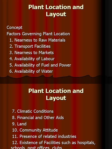 Plant Location and Layout | PDF | Framing (Construction) | Factory