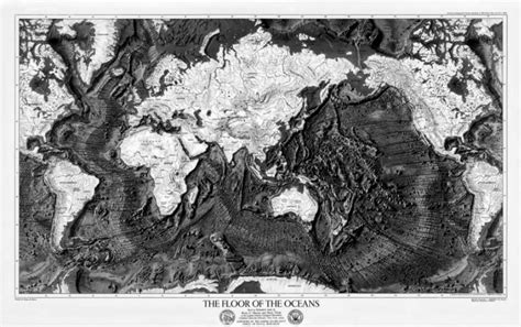 Ocean Floor Map World Map Oceans Map Atlantic Ocean Map | Etsy