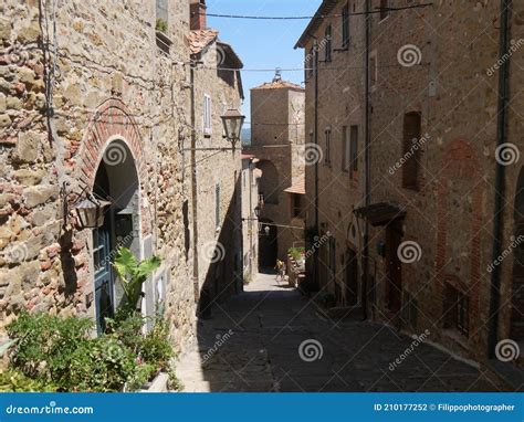 Typical Street of Castiglione Della Pescaia. Stock Photo - Image of ...