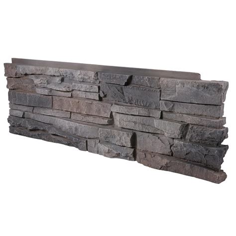 GenStone Stacked Stone Kenai 12 in. x 38 in. Faux Stone Siding Corner ...