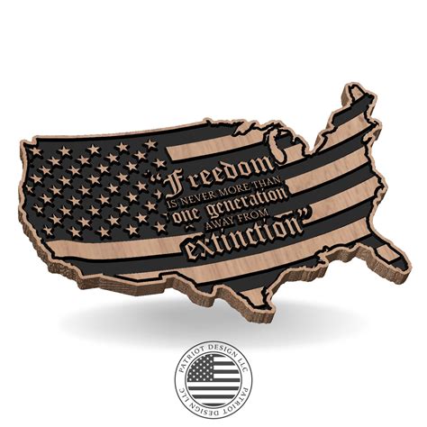 Freedom Quote USA Shaped Flag - Patriot Nation Design