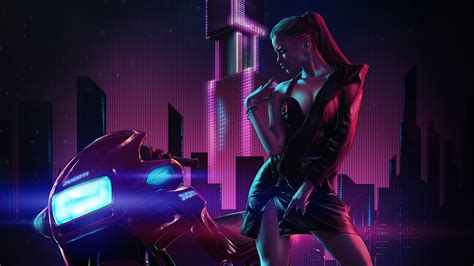 Cyberpunk Girl With Ducati 4k Wallpaper,HD Artist Wallpapers,4k Wallpapers,Images,Backgrounds ...